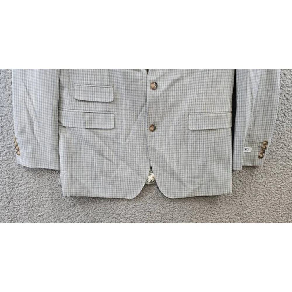 Tayion Collection Regular-Fit Suit Jacket Men's 42L Grey/Green Button Closure